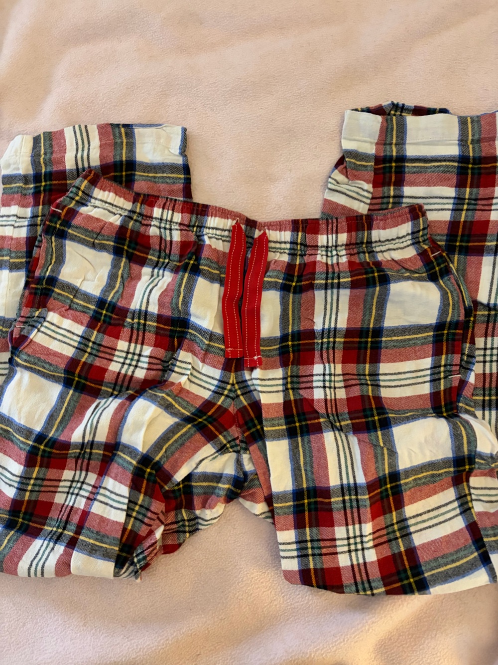 Old Navy Plaid Button-Down Shirt in Red, Navy, Cream